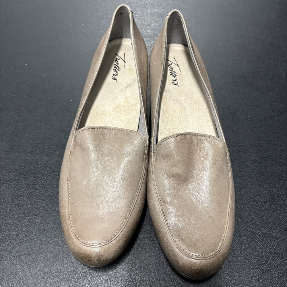 Trotters Shoes Womens 9.5‎ N Beige Leather Slip-on Casual - Picture 4 of 7